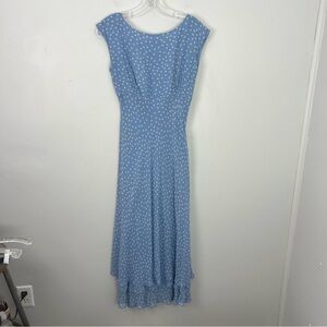 Chadwicks Vintage 100% Silk Polka Dot Midi Dress Petite